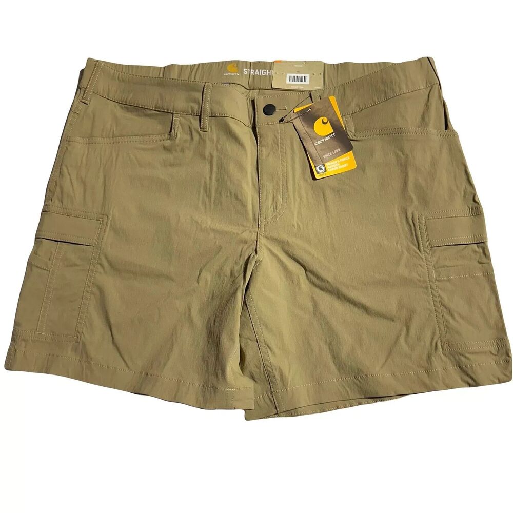 Carhartt Women’s Straight Fit Shorts Force Madden Cargo Size 18 Dark Khaki NWT